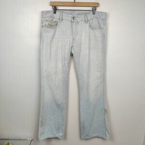 Vintage Y2K Diesel Boot Cut Jeans Men 36 Light Wash Kendrick Lamar Made in Italy
